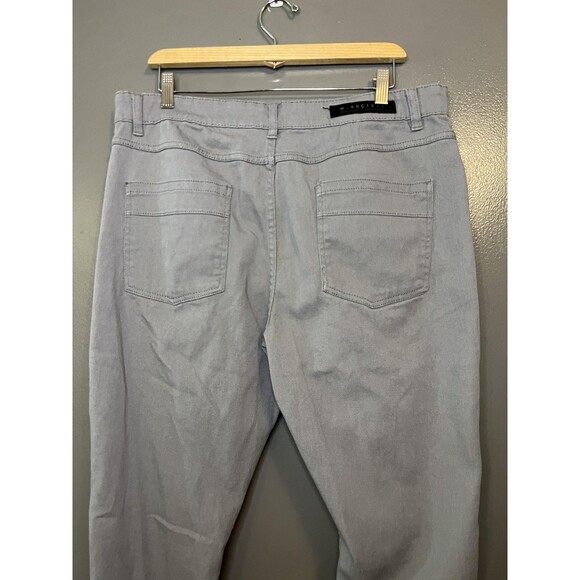M Society Jeans Mens 40x32 Gray Moto Biker Distressed Zipper Pocket Stretch - Picture 5 of 8